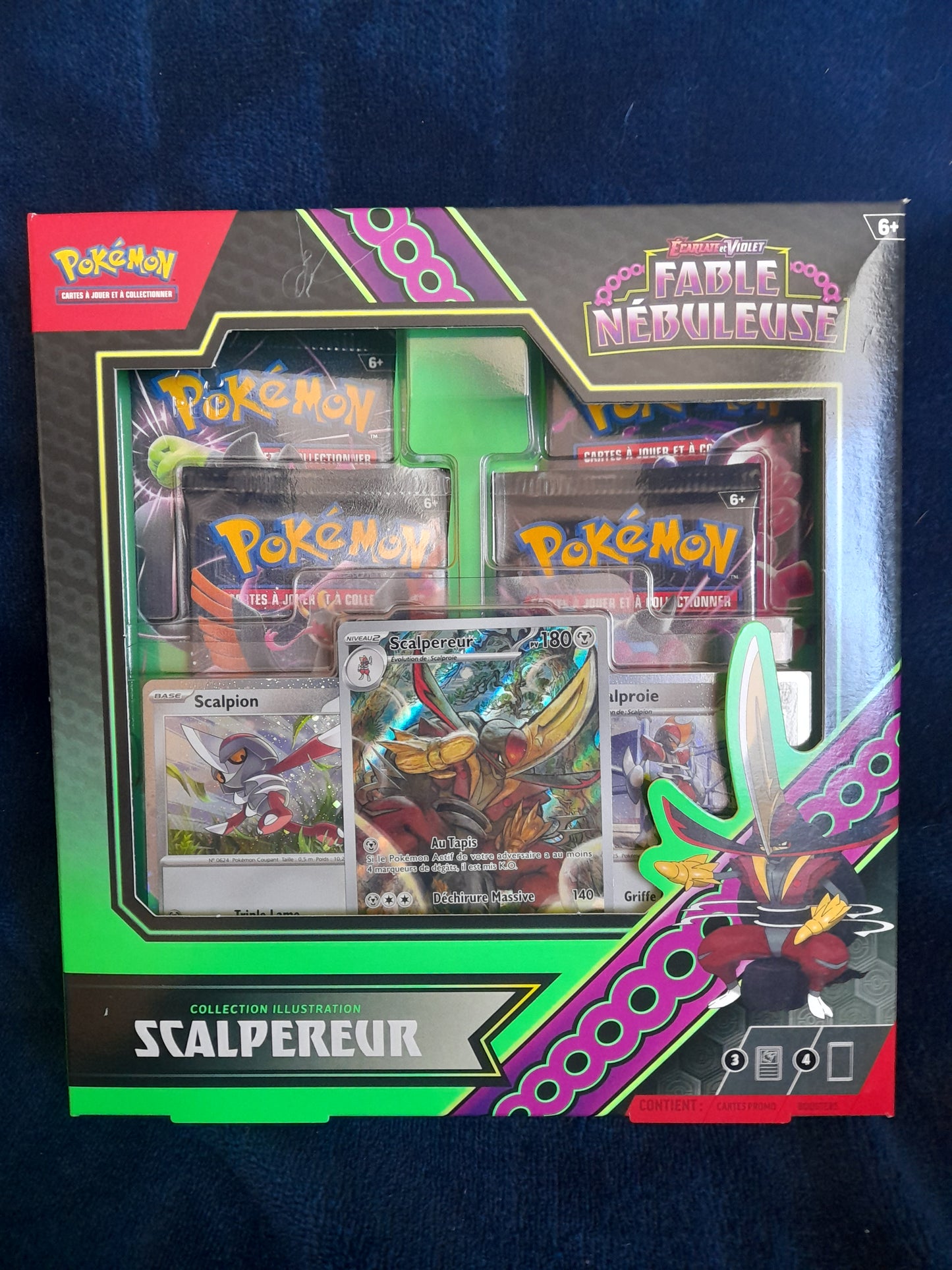 Pokemon - Coffret - 4 boosters EV6.5 Ecarlate et Violet - Fable Nébuleuse : Scalpereur le scalpeur originel