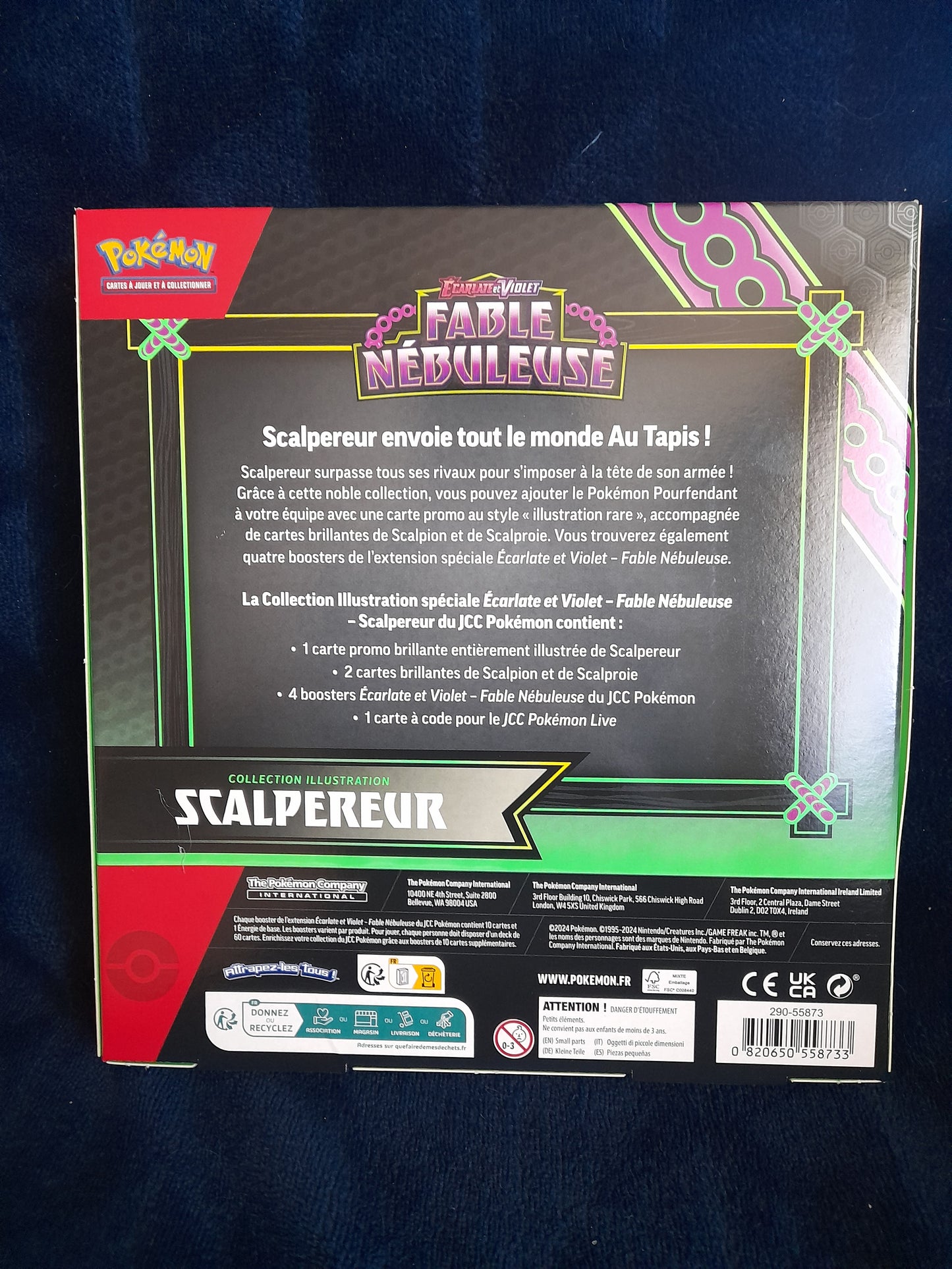 Pokemon - Coffret - 4 boosters EV6.5 Ecarlate et Violet - Fable Nébuleuse : Scalpereur le scalpeur originel