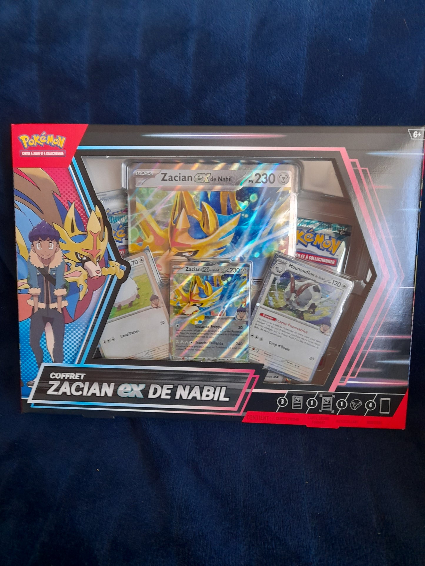 Pokemon - Coffret - 4 boosters - Zacian-ex de Nabil