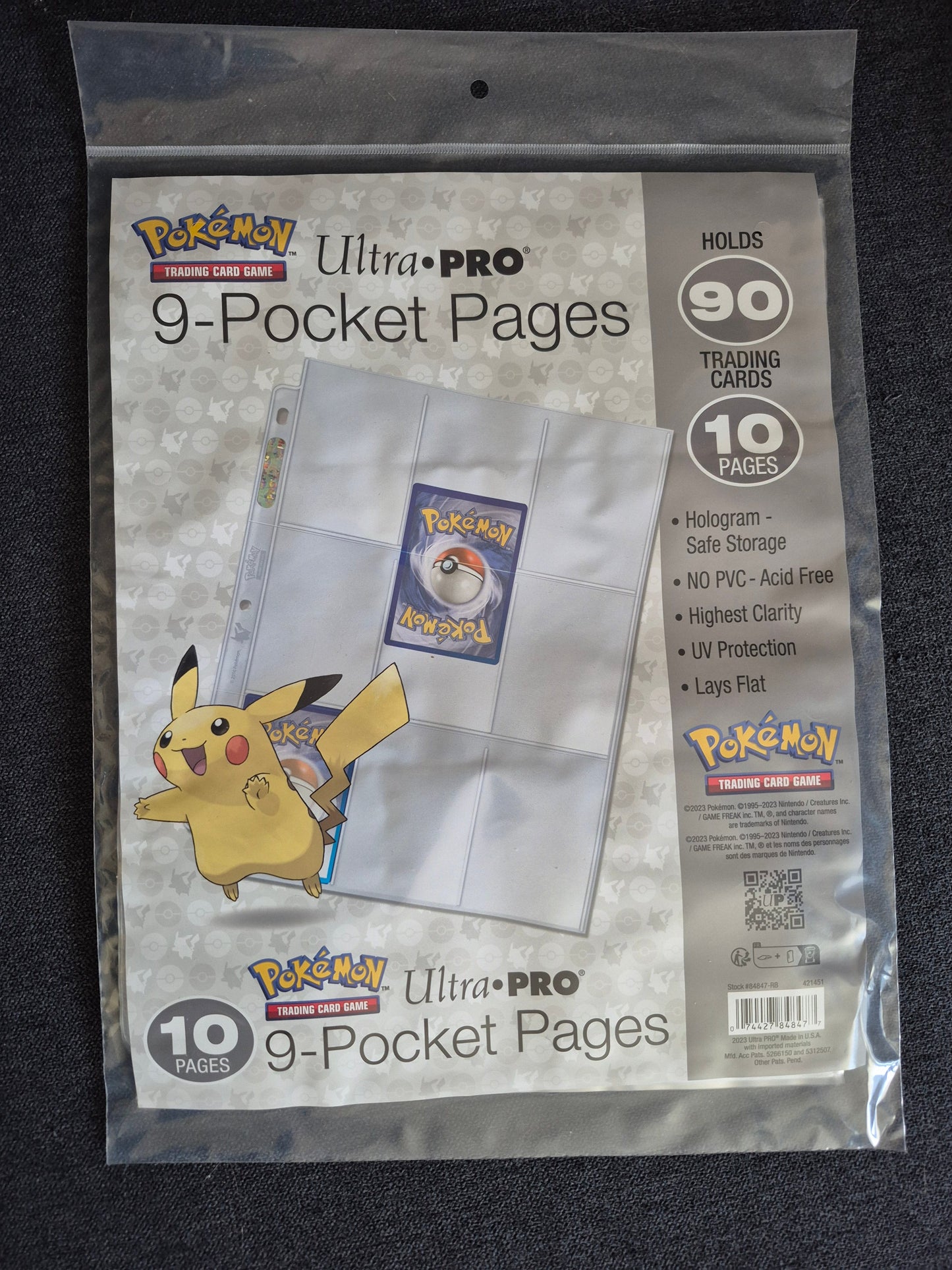 Pokémon Ultra Pro Classeur & Feuilles par lot de 10 feuilles Lot 10 Feuilles de 9 Cases