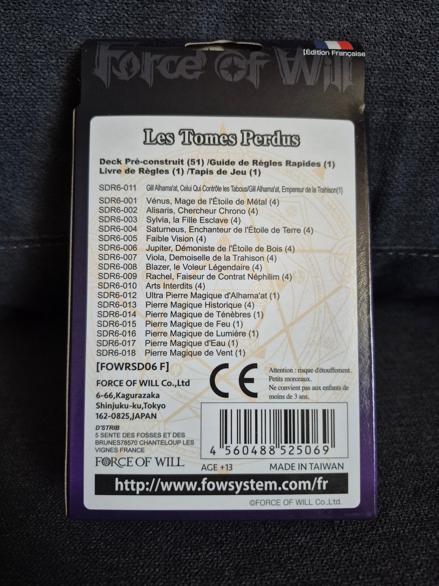 Force of Will Deck de Démarrage Les Tomes Perdus Version Francaise
