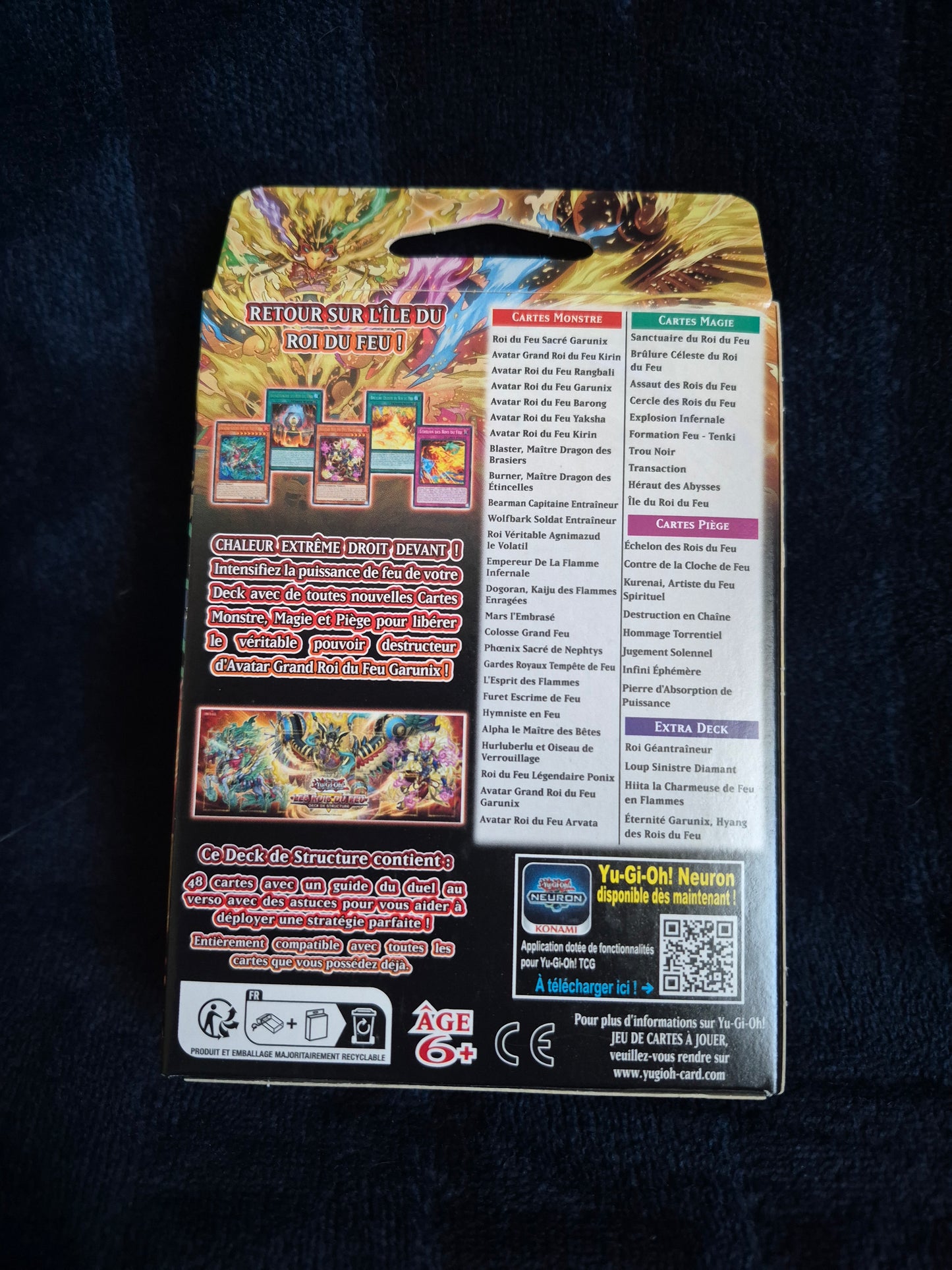 Yu-Gi-Oh! Konami Deck de Structure Les Rois du Feu REPRINT